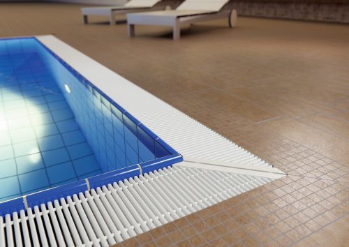 emco swimming pool grate Mitred corner solution