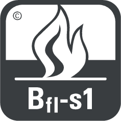 Flammability in accordance with European standard Bfl-s1. (Tested by the Textiles & Flooring Institute GmbH).
